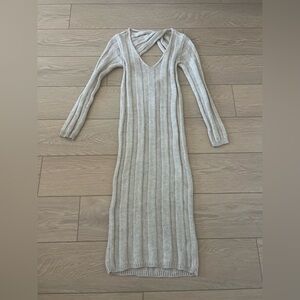 Free people sweater dress beige size xs